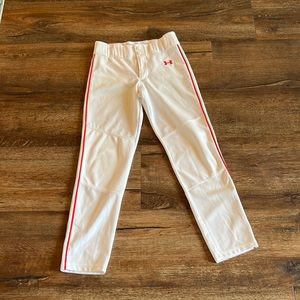 White Under Armour baseball pants.